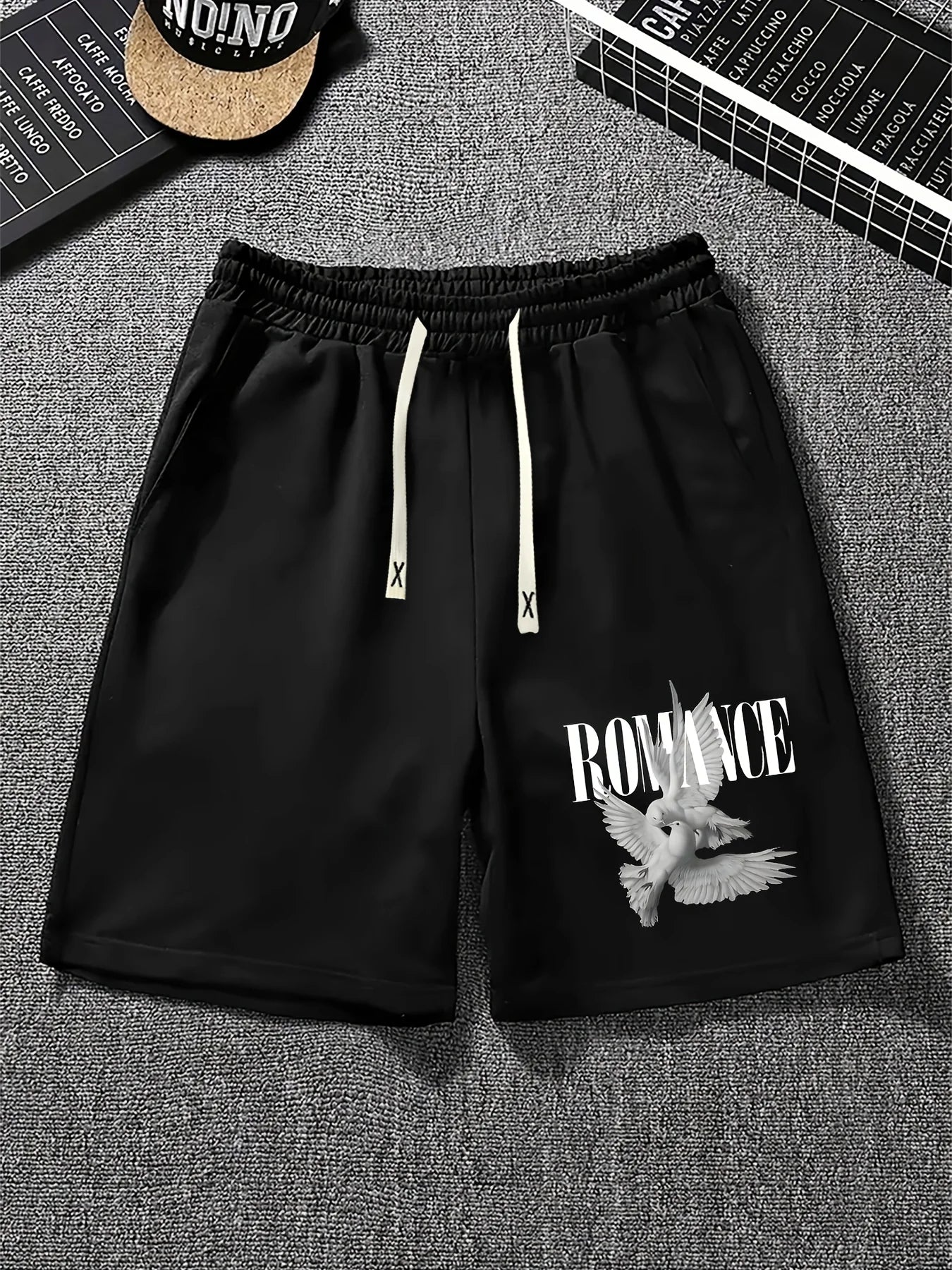 Men's Relaxed Graphic Shorts with Drawstring Waist and Lightweight Everyday Casual Comfort
