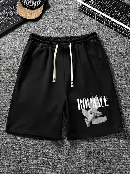 Men's Relaxed Graphic Shorts with Drawstring Waist and Lightweight Everyday Casual Comfort