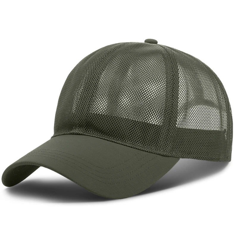 Unisex Breathable Full Mesh Baseball Cap with Adjustable Fit for Outdoor Sports and Travel