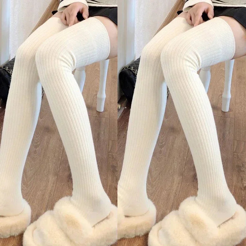 Ribbed Knee High Socks with Soft Stretch Knit for Everyday Casual Fashion Styling