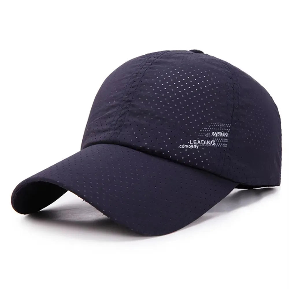 Unisex Quick Dry Baseball Cap with Adjustable Strap for Outdoor Sports and Everyday Wear
