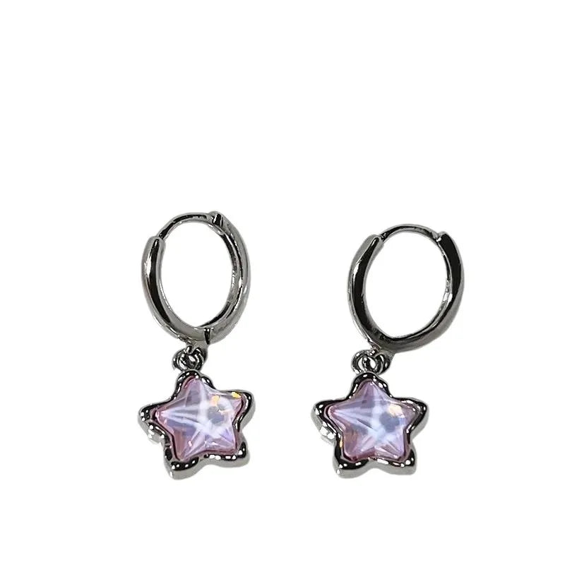 Celestial Star Drop Earrings for Fairy Grunge and Y2K Fashion