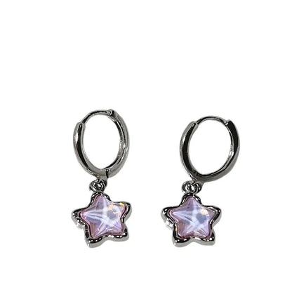 Celestial Star Drop Earrings for Fairy Grunge and Y2K Fashion