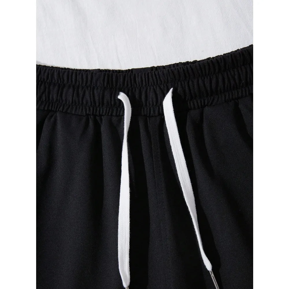 Men's Graphic Casual Shorts with Drawstring Waist Comfortable Everyday Streetwear Fit