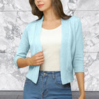 Women's Cropped Button Front Knit Cardigan with Minimalist Everyday Silhouette
