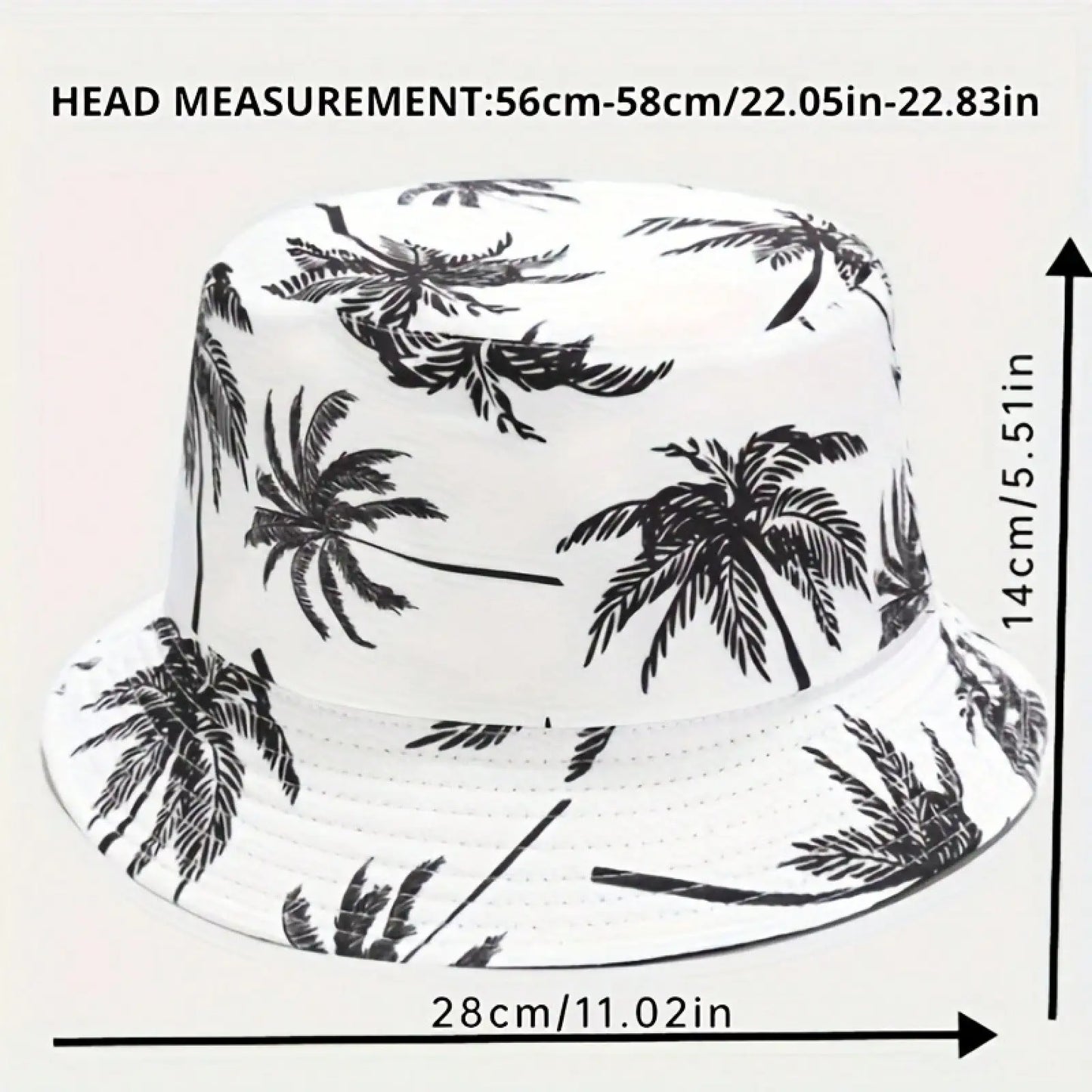 Unisex Tropical Print Bucket Hat for Casual Beach Travel and Everyday Outdoor Adventures