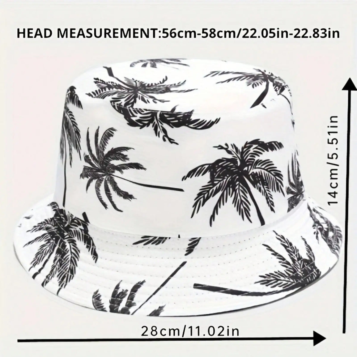 Unisex Tropical Print Bucket Hat for Casual Beach Travel and Everyday Outdoor Adventures