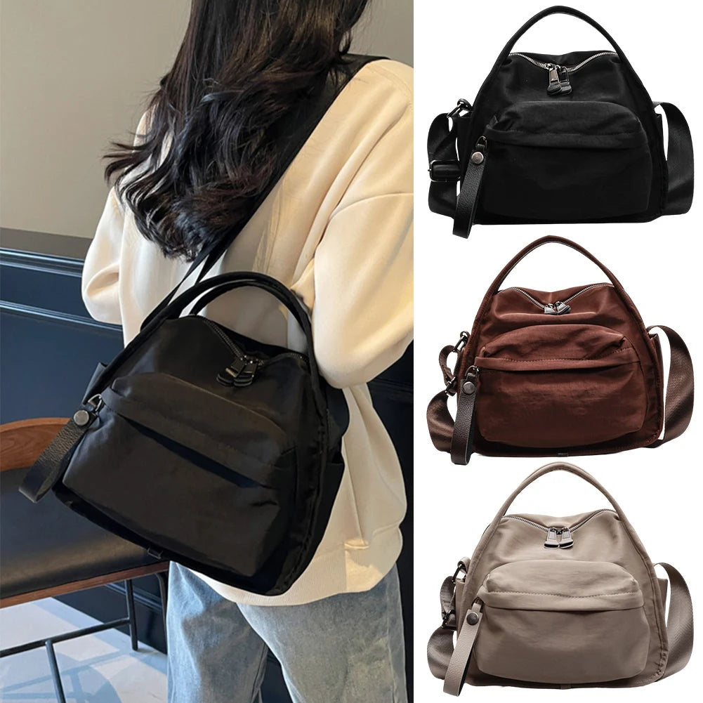 Large Capacity Oxford Cloth Bowling Crossbody Bag with Adjustable Shoulder Strap