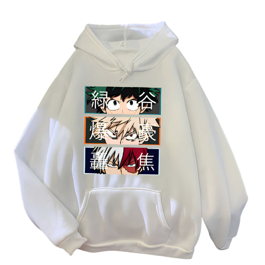 Anime Minimal Typography Hoodie with Japanese Streetwear Aesthetic