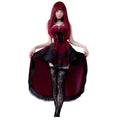 Dark Gothic Corset Dress with Dramatic Cape Alternative Fashion Styling
