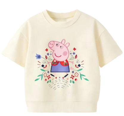 Cute Cartoon Anime Graphic Soft Cotton Casual Everyday T-Shirt