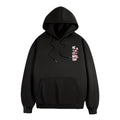 Anime-Inspired Minimal Floral Hoodie with Japanese Streetwear Aesthetic