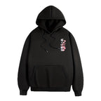 Anime-Inspired Minimal Floral Hoodie with Japanese Streetwear Aesthetic