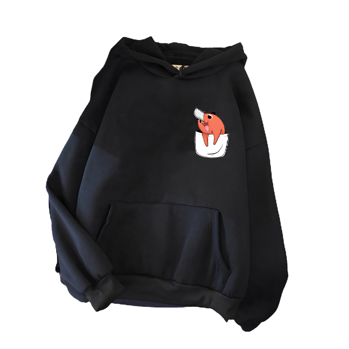 Anime Fox Graphic Hoodie with Cute Manga Streetwear Aesthetic