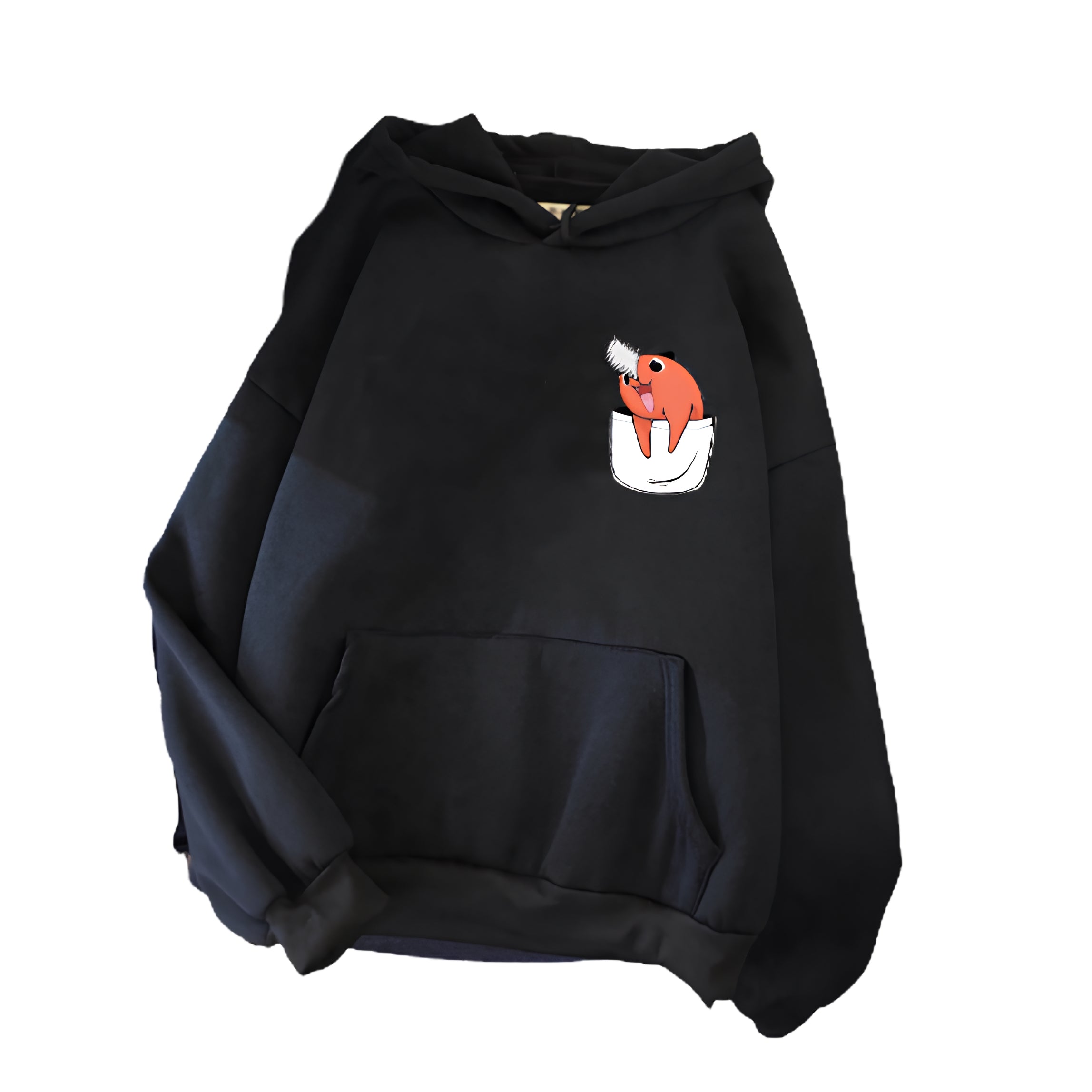 Anime Fox Graphic Hoodie with Cute Manga Streetwear Aesthetic
