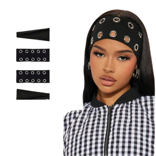 Punk Elastic Headband Set Gothic Grunge Alternative Fashion Accessories