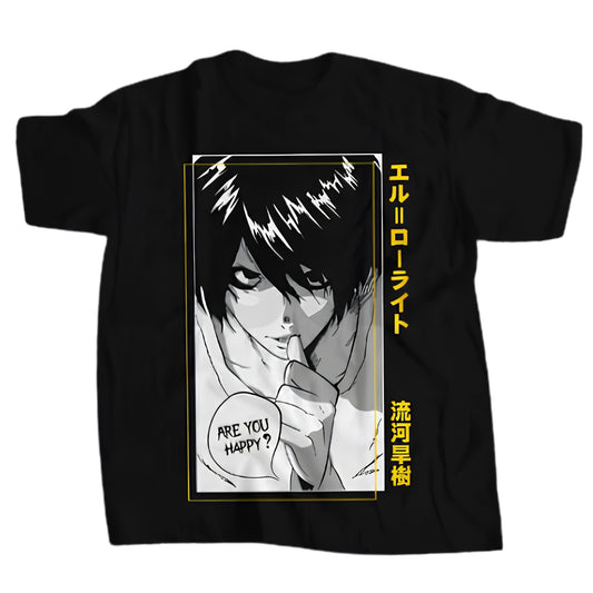 Manga-Inspired Oversized Distressed Streetwear Graphic Shirt