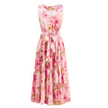 Vintage Floral Midi Dress with Soft Gothic Coquette Fashion Aesthetic