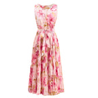 Vintage Floral Midi Dress with Soft Gothic Coquette Fashion Aesthetic