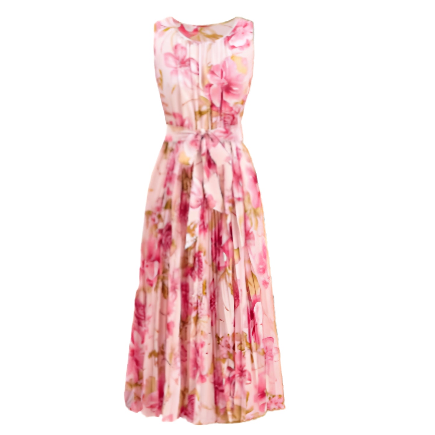 Vintage Floral Midi Dress with Soft Gothic Coquette Fashion Aesthetic
