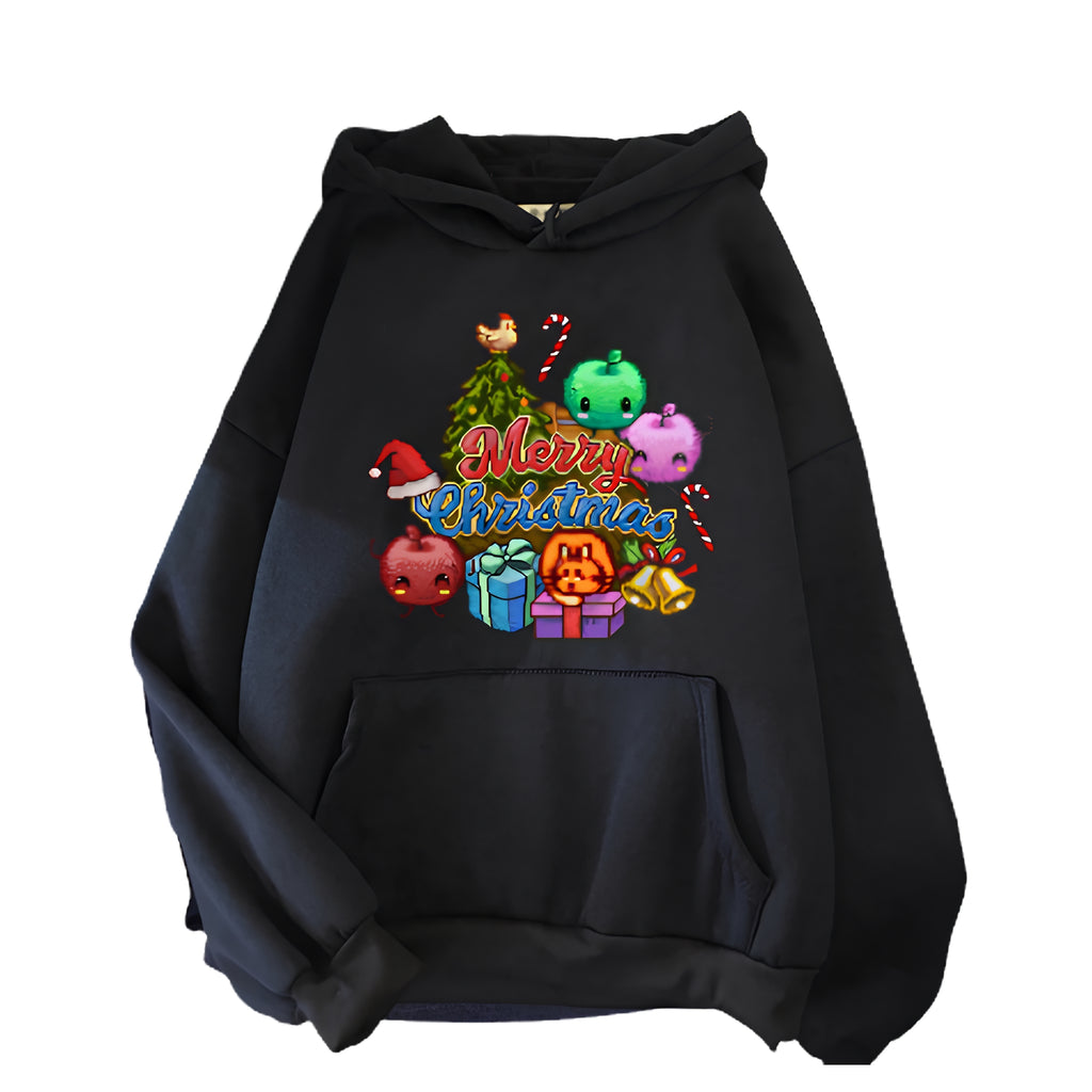 Anime Kawaii Graphic Hoodie with Playful Retro Streetwear Artwork