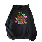 Anime Kawaii Graphic Hoodie with Playful Retro Streetwear Artwork