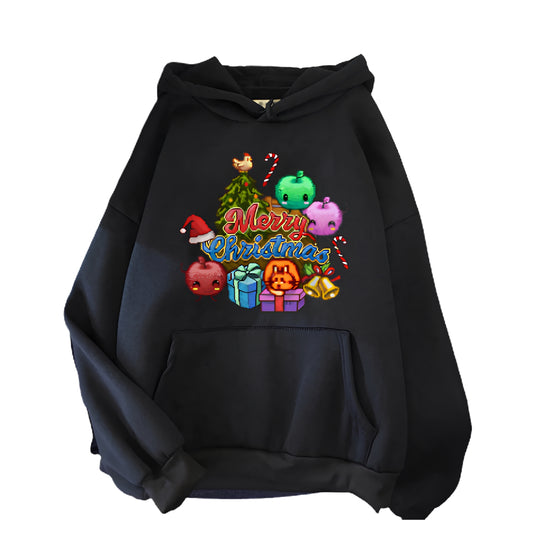 Anime Kawaii Graphic Hoodie with Playful Retro Streetwear Artwork