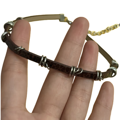 Y2K Punk Chain Collar Choker Necklace for Alternative and Grunge Outfits