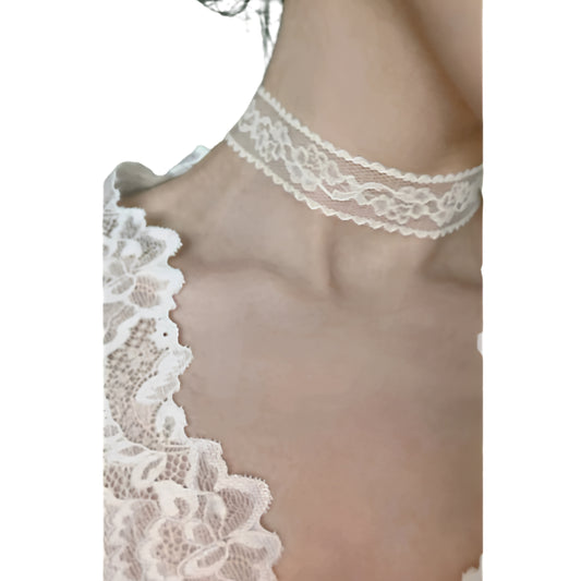 Vintage Lace Floral Choker Necklace for Dark Feminine and Gothic Styling