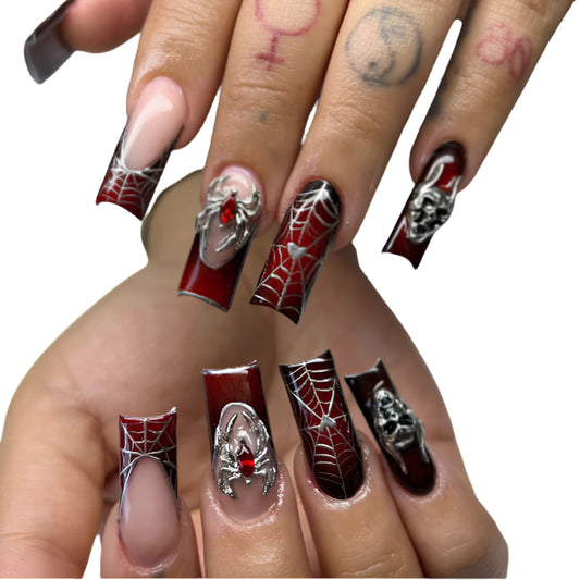 Gothic Cathedral Inspired Press On Nails with Ornate Alternative Artwork