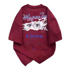 Mystic Witch Anime Graphic Oversized Soft Cotton Casual T-Shirt