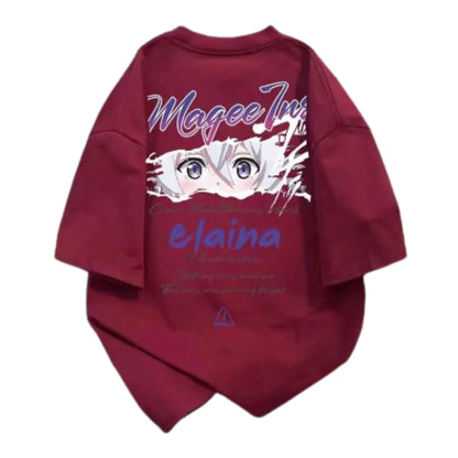 Mystic Witch Anime Graphic Oversized Soft Cotton Casual T-Shirt