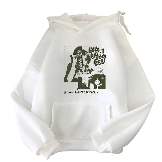Minimalist Anime Streetwear Hoodie with Vintage Manga Graphic Artwork