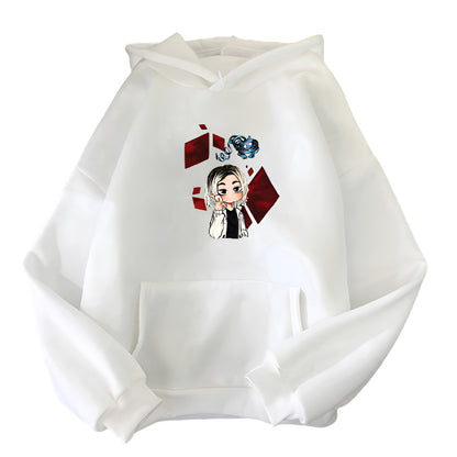 Kawaii Anime Oversized Hoodie with Manga-Inspired Character Artwork