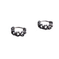 Gothic Knot Hoop Earrings with Alternative Punk Statement Charm Details