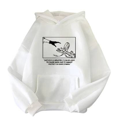 Minimalist Anime Aesthetic Hoodie With Manga Inspired Graphic Illustration Design