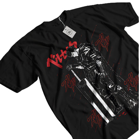 Dark Manga Warrior Oversized Anime Goth Streetwear Graphic Tee