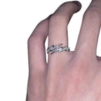 Adjustable Lightning Bolt Ring With Minimalist Punk Statement Aesthetic