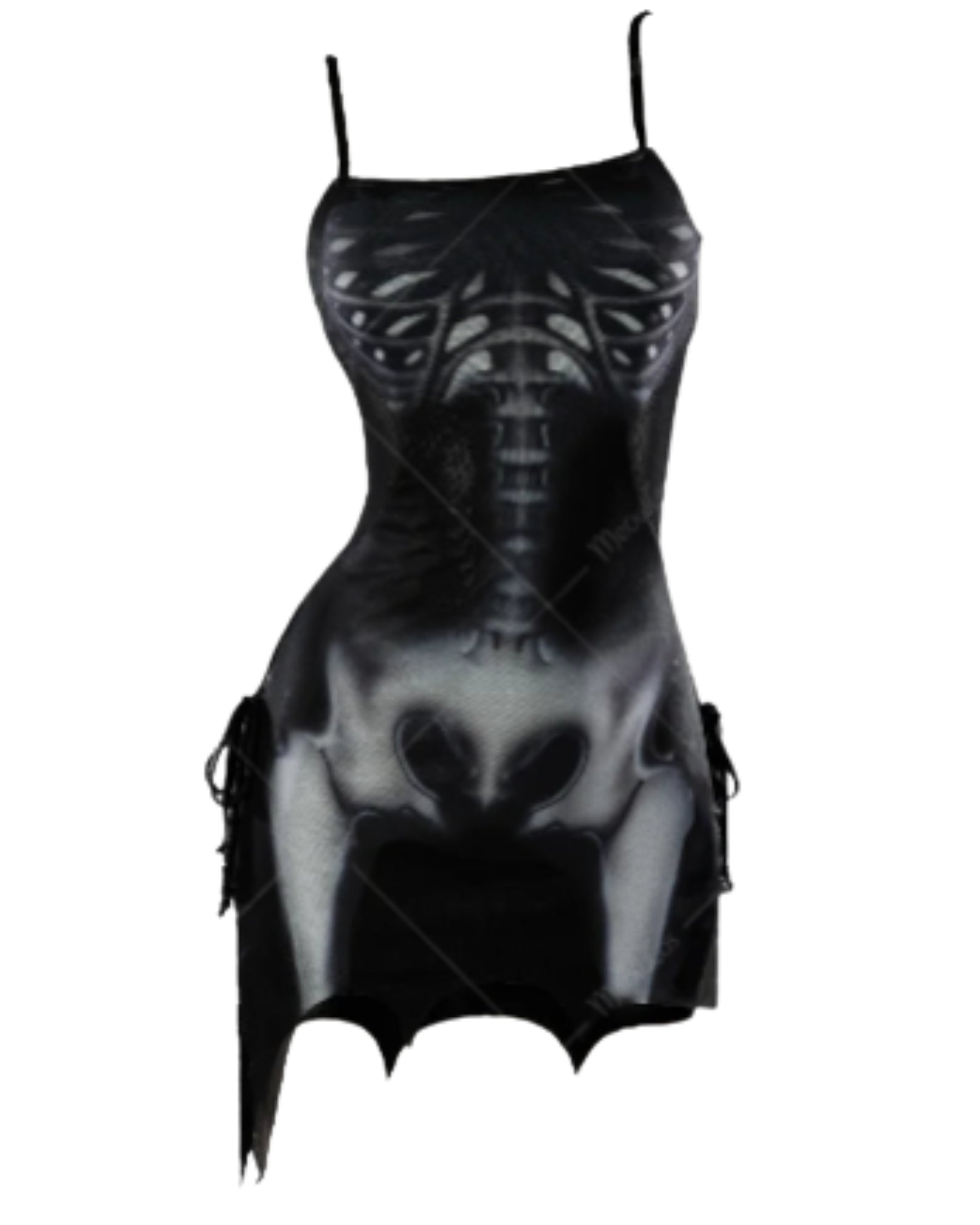 Women's Ruched Mini Cover-Up Dress with Spaghetti Straps and Quick-Dry Stretch Fabric