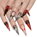 Punk Lace-Up Stiletto Press-On Nail Art Set