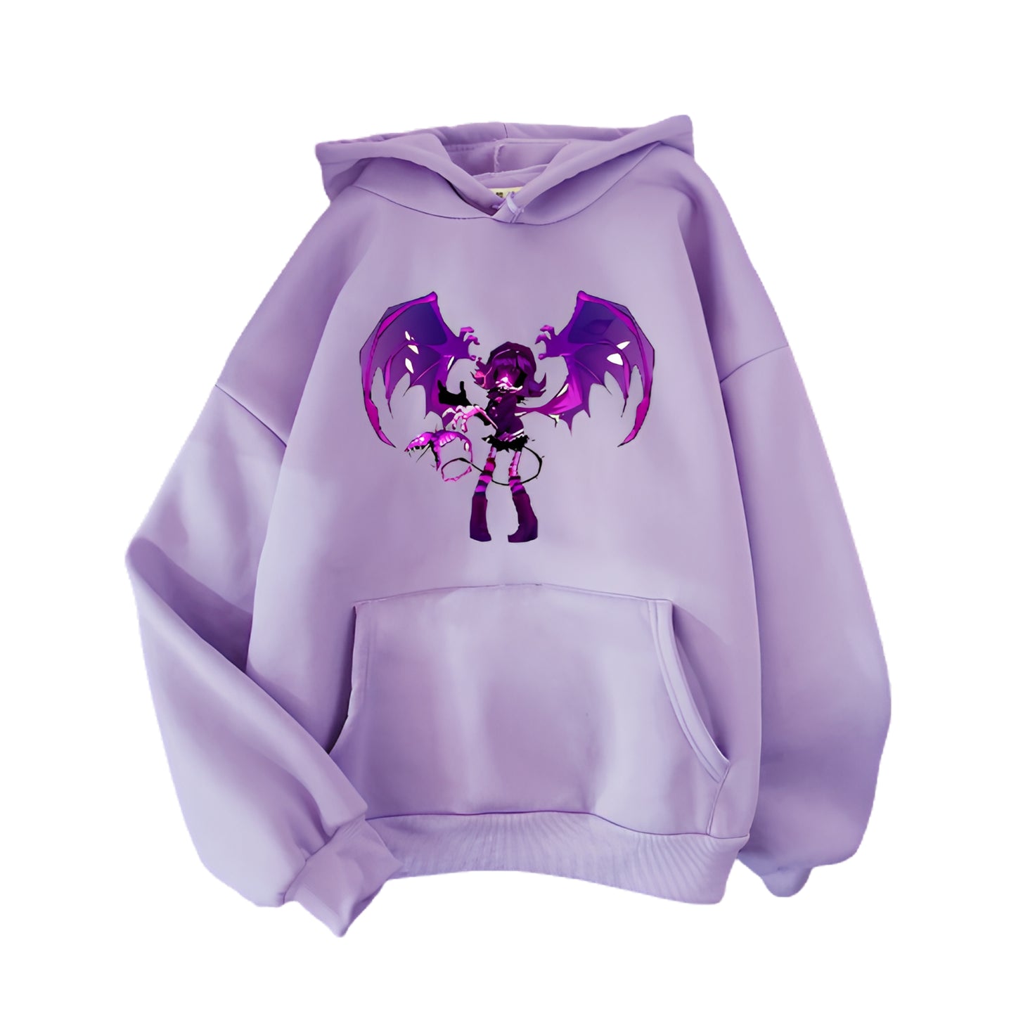 Anime-Inspired Kawaii Streetwear Pullover Hoodie with Manga Fantasy Artwork