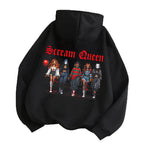 Dark Anime Streetwear Hoodie With Retro Performance Graphic Design