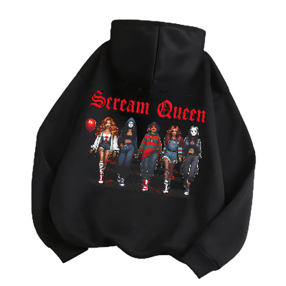 Dark Anime Streetwear Hoodie With Retro Performance Graphic Design