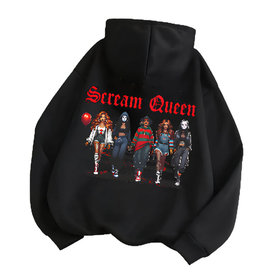 Dark Anime Streetwear Hoodie With Retro Performance Graphic Design