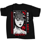 Dark Manga Horror Illustration Oversized Anime Goth Graphic Tee