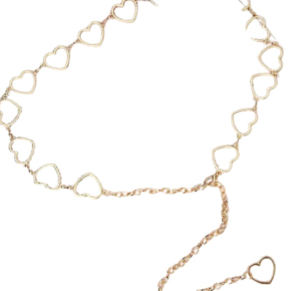 Heart Charm Body Chain With Alternative Y2K Inspired Statement Styling