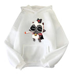 Kawaii Anime Cat Hoodie with Manga-Inspired Chibi Streetwear Artwork