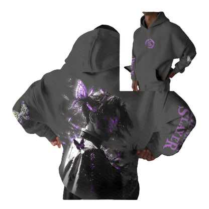 Anime Streetwear Hoodie With Manga Inspired Shadow Graphic Illustration Design