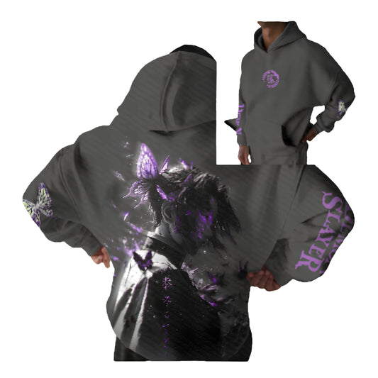Anime Streetwear Hoodie With Manga Inspired Shadow Graphic Illustration Design