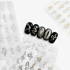 Gothic Cross Nail Art Sticker Set for Alternative Statement Manicure Styling